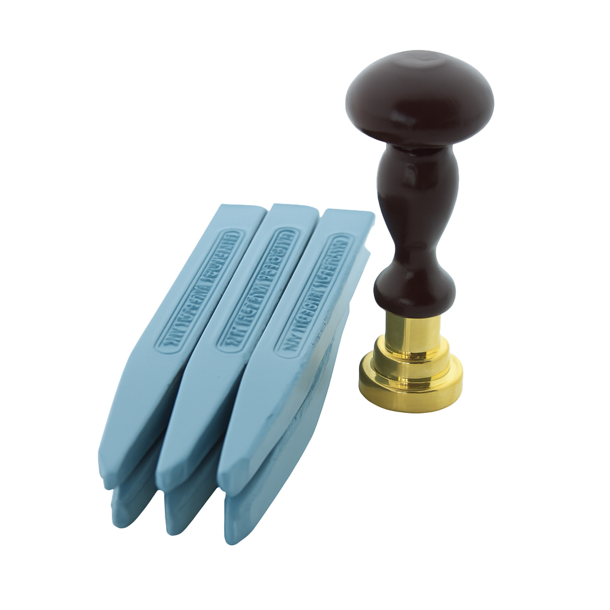Gutenberg lakstaaf hellblauw en lakstempel