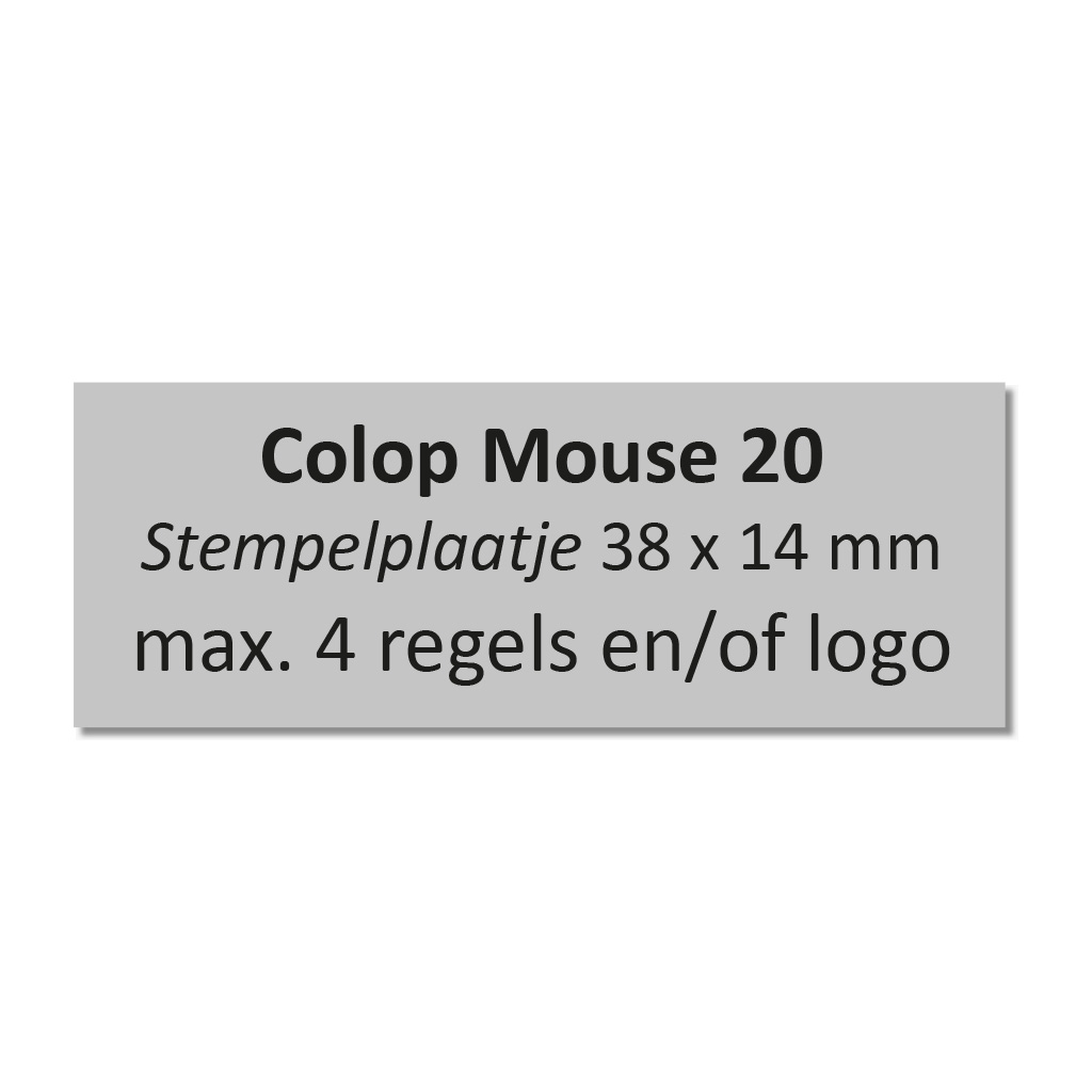 Stempelplaatje stampmouse 20 stempel