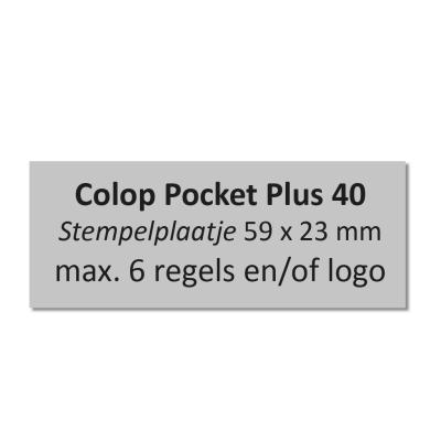 Tekstplaatje Colop Pocket 40