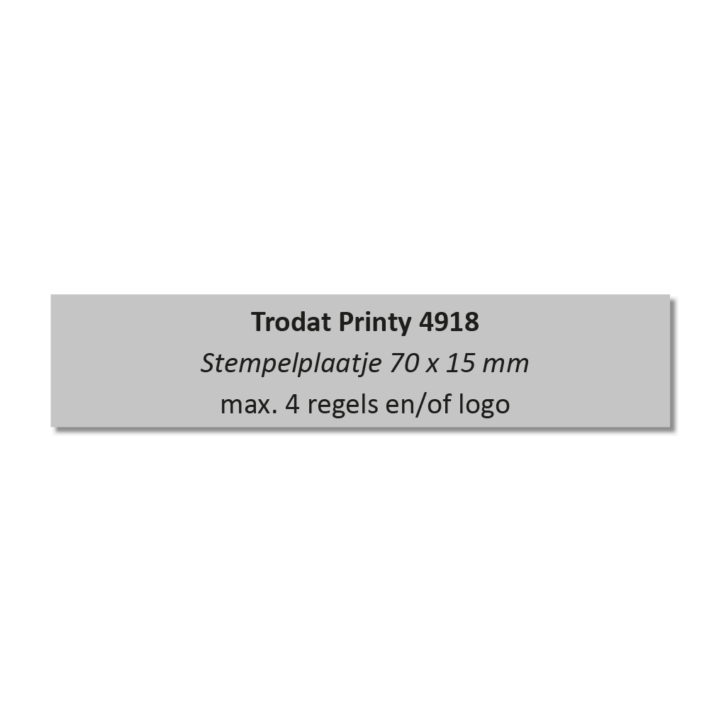 Stempelplaatje Trodat Printy 4918