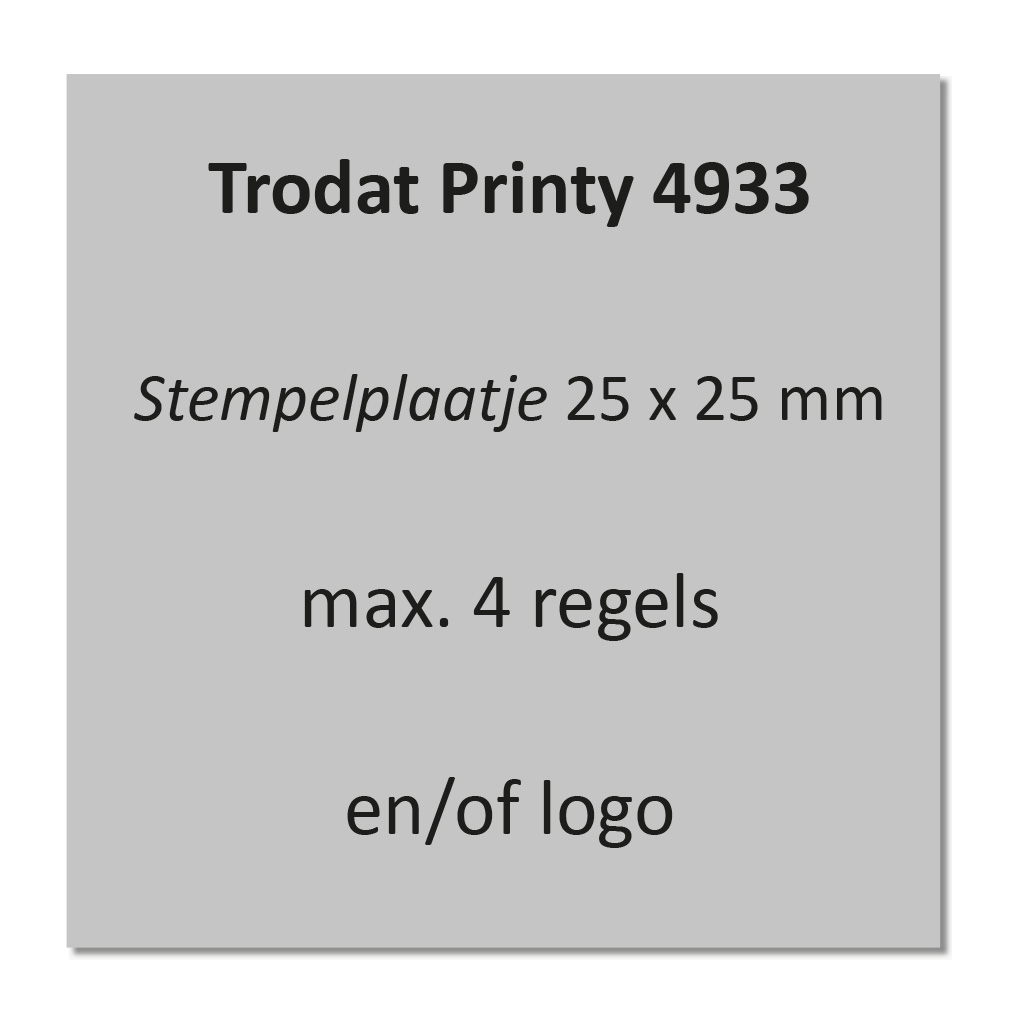 Tekstplaatje Trodat Printy 4633