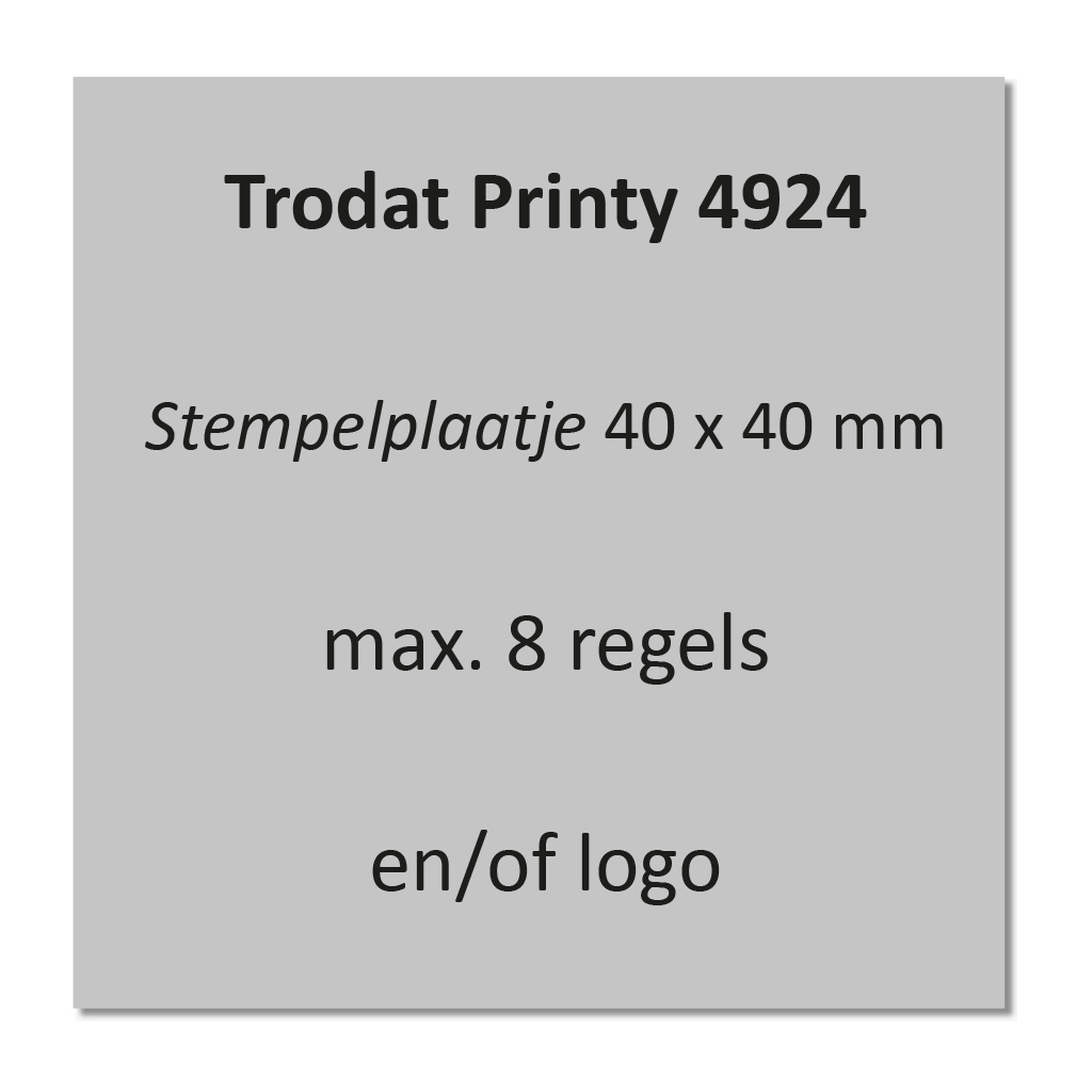 Tekstplaatje Trodat Printy 4924