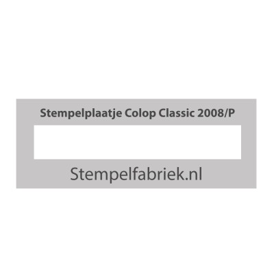 Tekstplaatje Colop Classic 2008/P en 2010/P